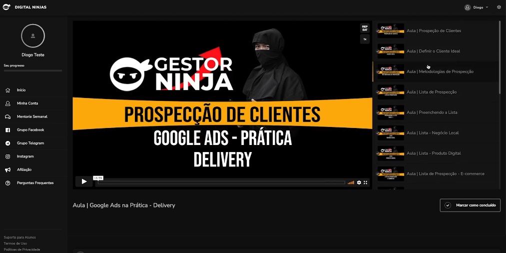 Curso Gestor Ninja Caixeta